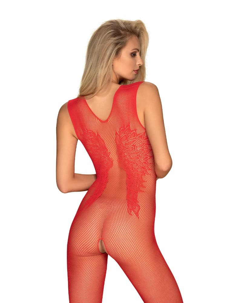 Žhavé body N112 bodystocking red - Obsessive červená S/M/L