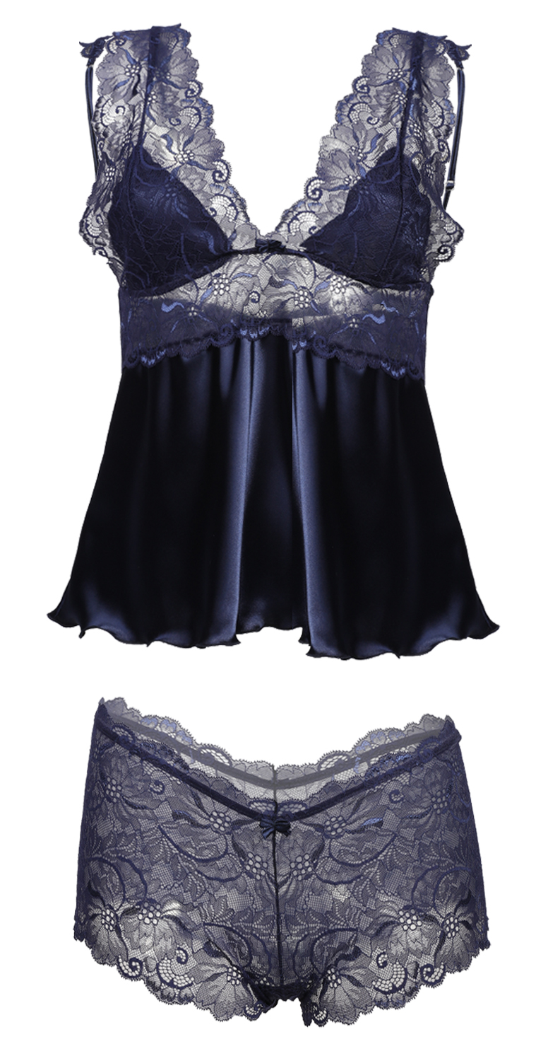 DKaren Set Belinda Navy Blue XL tmavě modrá