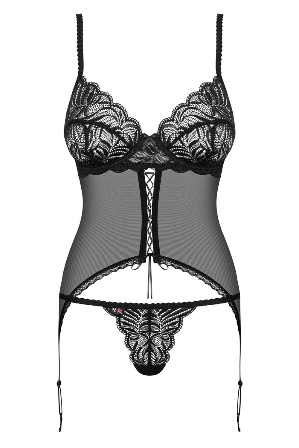 Erotický korzet Contica corset - OBSESSIVE černá L/XL