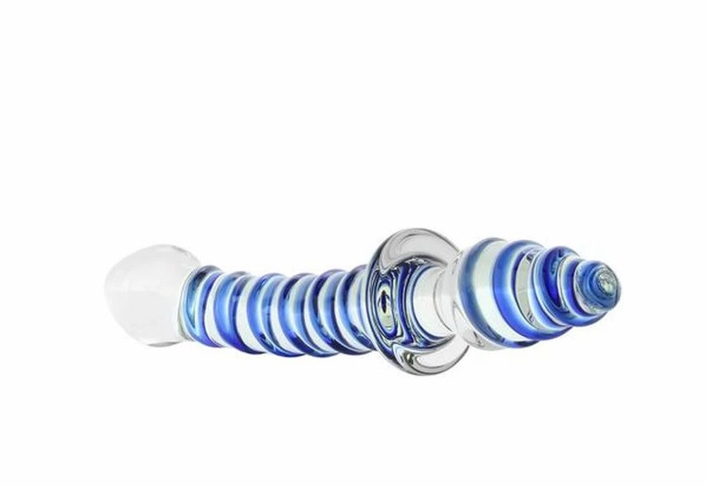 Gläs Mr. Swirly Double Ended Glass Dildo & Butt Plug