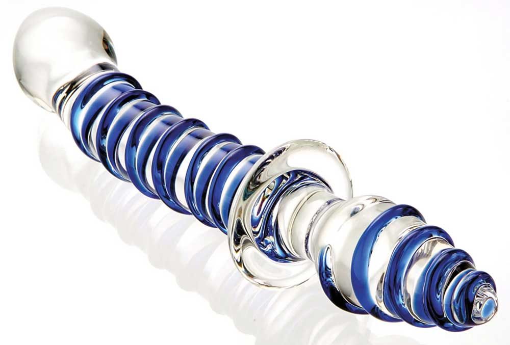 Gläs Mr. Swirly Double Ended Glass Dildo & Butt Plug