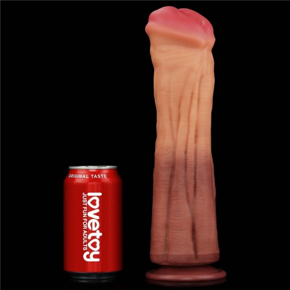 LoveToy 12 Dual Layered Platinum Silicone Cock