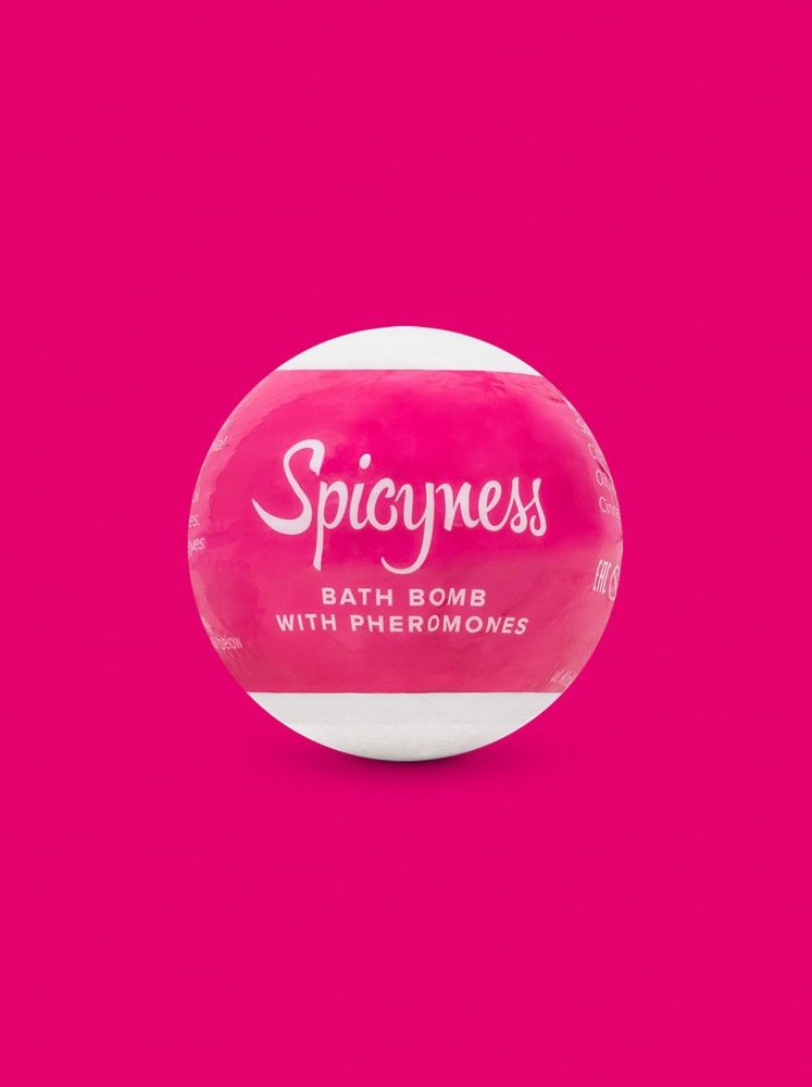 OBSESSIVE Spicyness - BATH BOMB WITH PHEROMONES 100 g - růžová - 100g