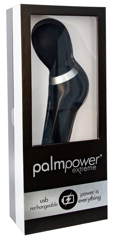 PalmPower Extreme Wand - dobíjecí masážní vibrátor (černý)