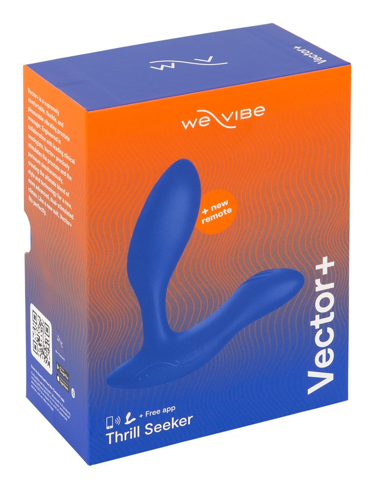 We-Vibe Vector+ - dobíjecí, vodotěsný, inteligentní anální vibrátor (modrý)