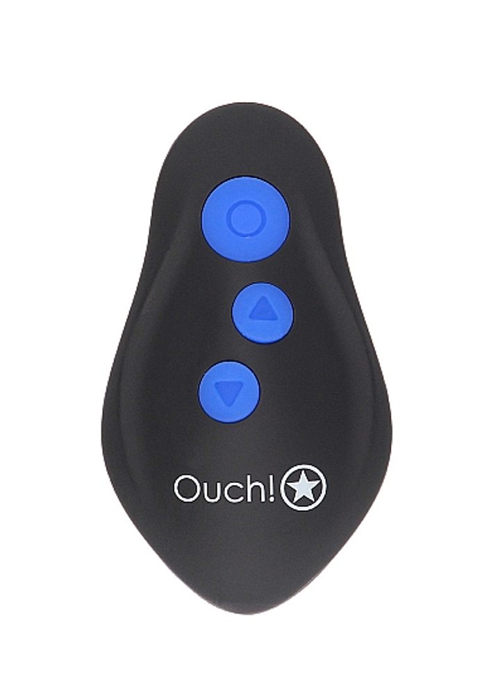 Ouch! E-stim & Vibration Butt Plug with Remote Black