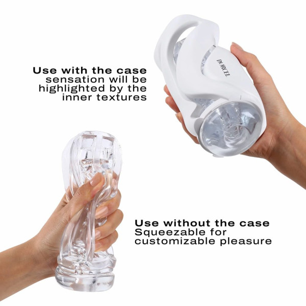 Dorcel Deep Blow Masturbator with Sleeve White