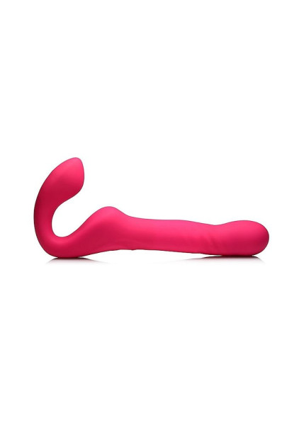 Strap U Mighty-Thrust Thrusting & Vibrating Strapless Strap-On with Remote Pink