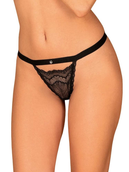 Elegantní tanga model 17073776 thong - Obsessive Velikost: L/XL, Barvy: černá