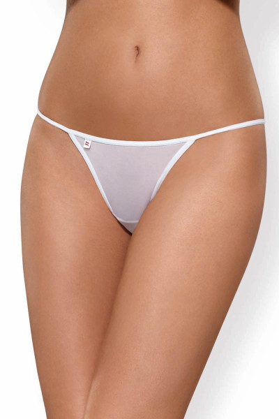 Dámská erotická tanga Luiza thong white - OBSESSIVE bílá L/XL