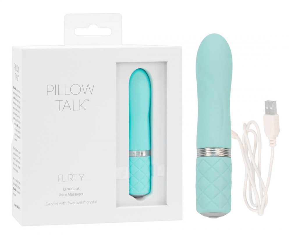 Pillow Talk Flirty - nabíjecí tyčový vibrátor (tyrkysový)