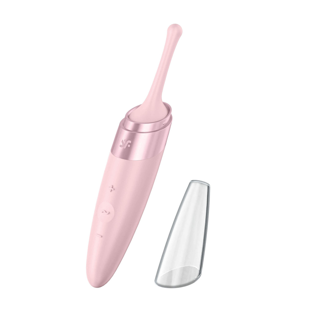 Satisfyer Twirling Delight - akumulátorový, vodotěsný klitorální vibrátor (růžový)