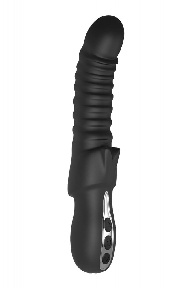 Dream Toys Typhon - bezdrátový žebrovaný vibrátor (černý)