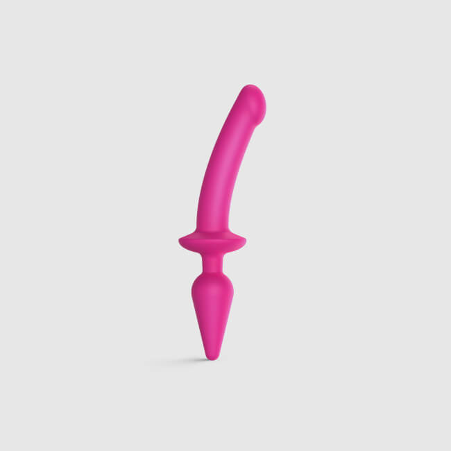 Strap-on-me Swith Semi-Realistic L - silikonové dildo 2v1 (růžové)