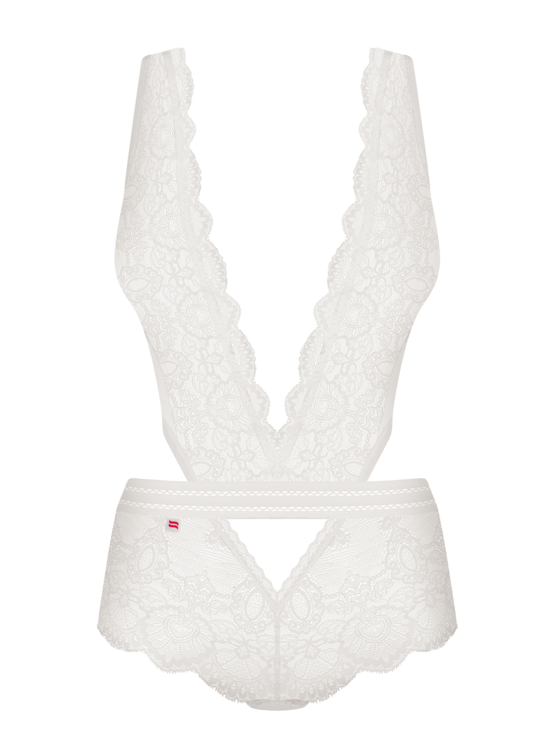 Krásné body 853 - TED white - Obsessive bílá L/XL