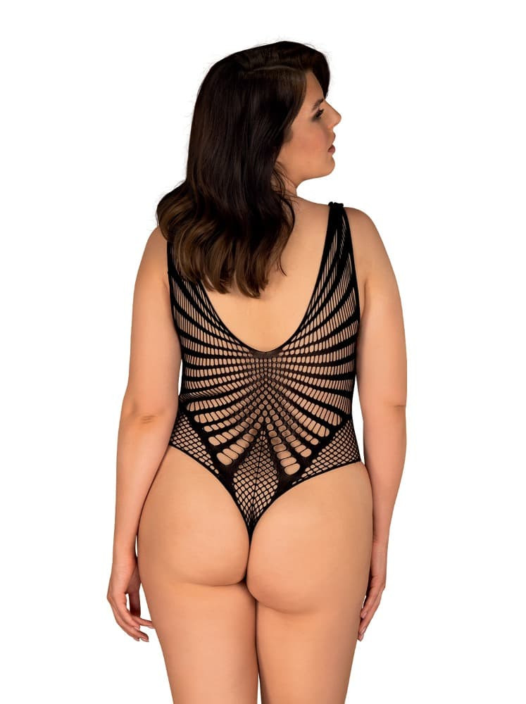 Krásné body B132 teddy XL/XXL - Obsessive černá XL/XXL