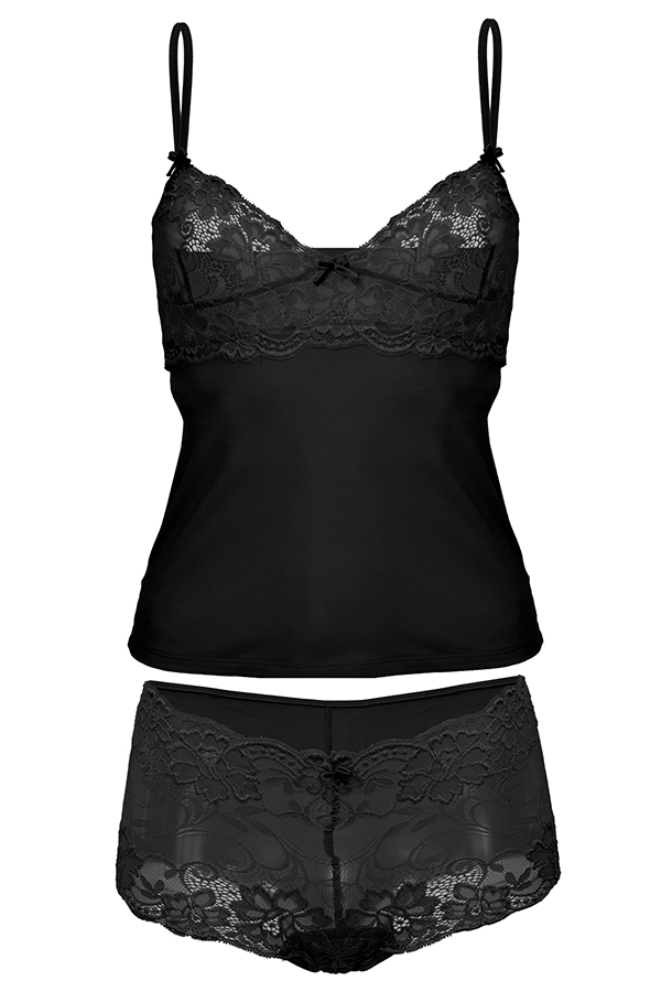 DKaren Set Wiktoria Black 2XL černá