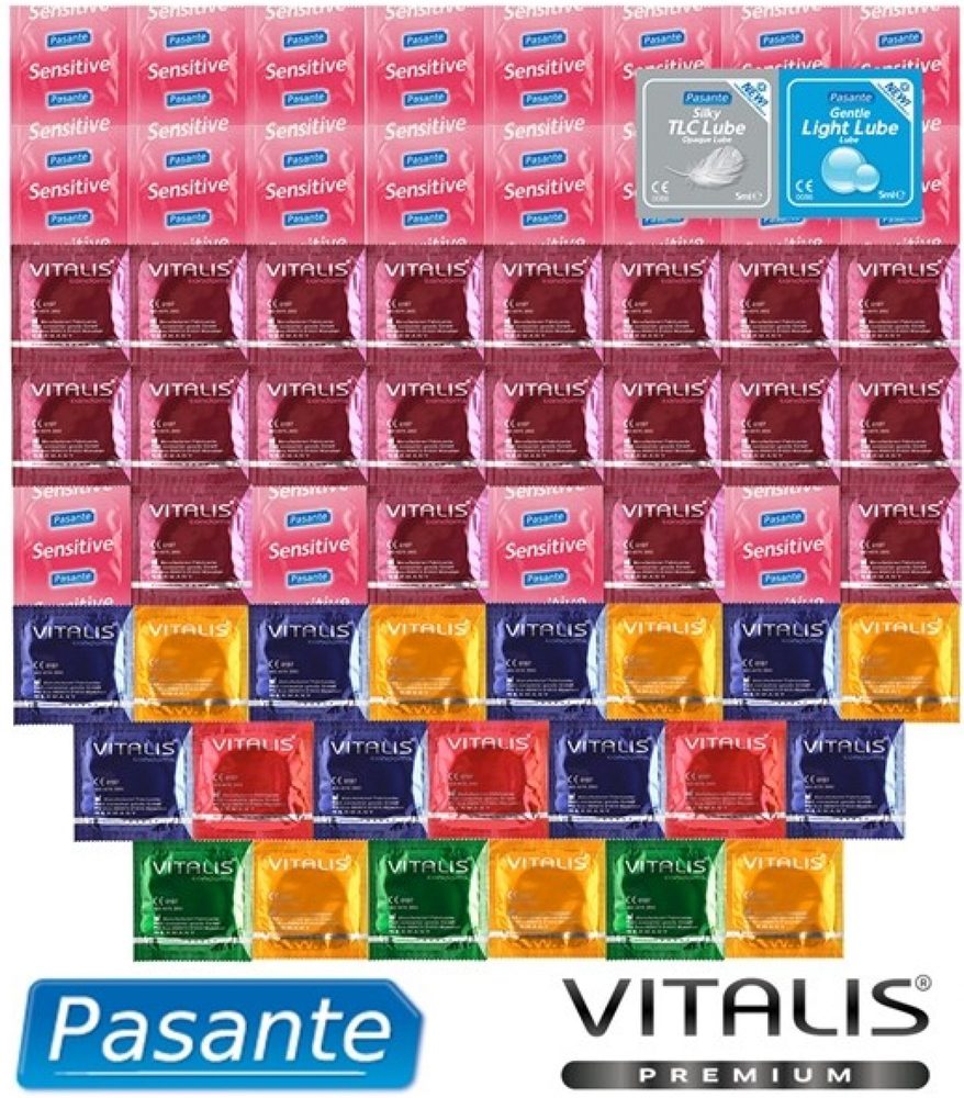 Pasante a Vitalis Premium Balíček extra tenkých kondomů 61 kondomů