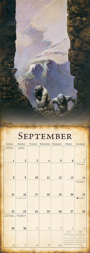 FANTASY ART OF FRANK FRAZETTA - 2019 CALENDAR ***sleva 50%!***