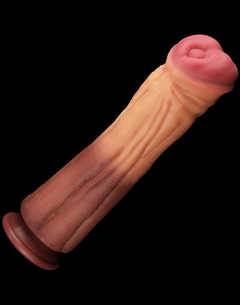 LoveToy 12 Dual Layered Platinum Silicone Cock