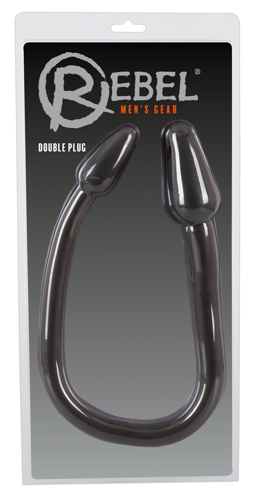 Rebel Double Plug - dvojité anální dildo (černé)