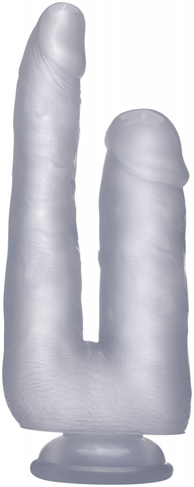 Realrock - realistické dvojité dildo - 22 cm (průhledné)