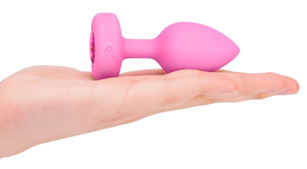 b-Vibe Vibrating Heart Plug S/M Pink