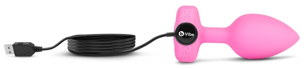 b-Vibe Vibrating Heart Plug S/M Pink