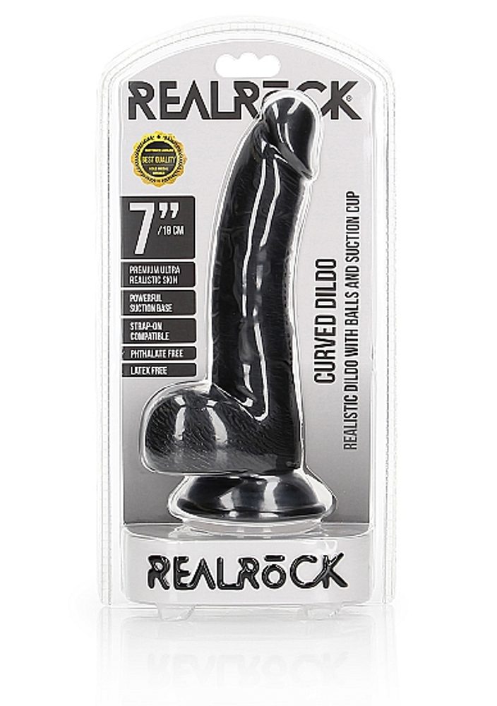 RealRock Curved Realistic Dildo Balls Suction Cup 7