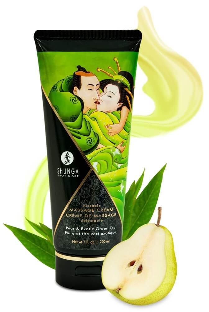 Shunga - masážní krém - hruška (200 ml)