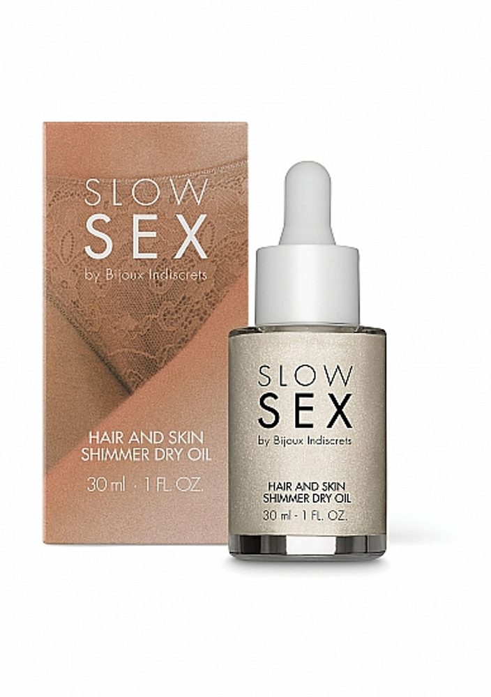 Bijoux Indiscrets Slow Sex Hair And Skin Shimmer Dry Oil 30ml