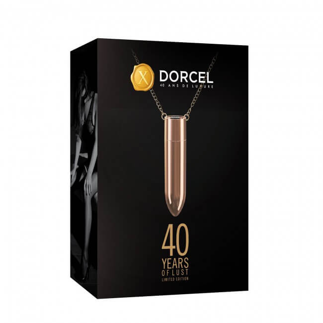 Dorcel - dobíjecí, vodotěsný vibrační náhrdelník (růžově zlatý)