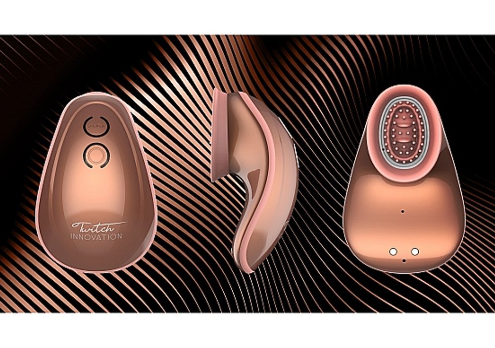 Shots Innovation Twitch Hands-Free Suction & Vibration Toy RoseGold