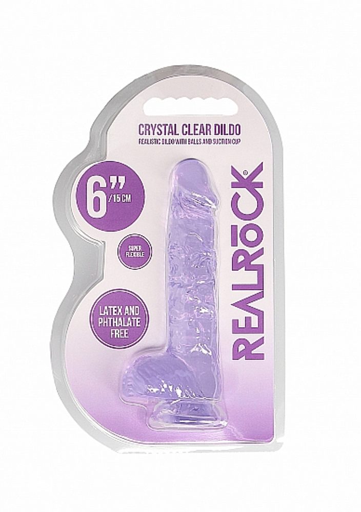 RealRock Crystal Clear 15cm Purple