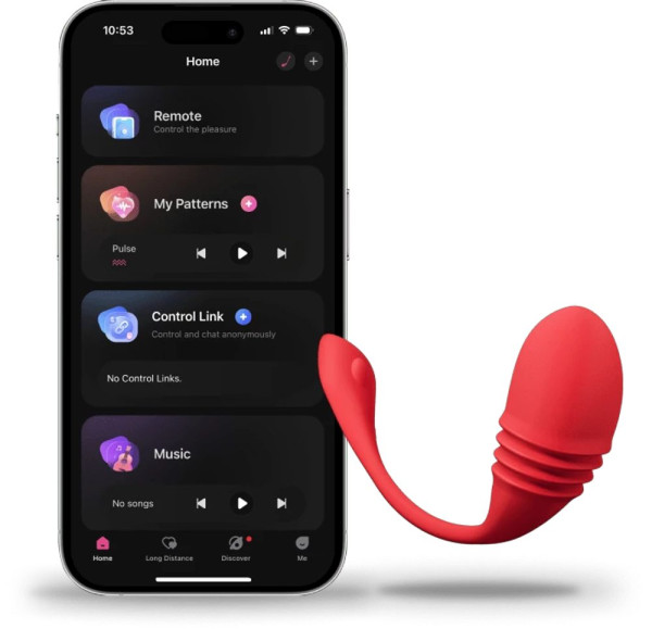 Lovense Vulse App-Controlled Thrusting Egg Vibrator