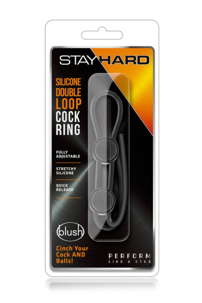 Blush Stay Hard Double Loop Cock Ring