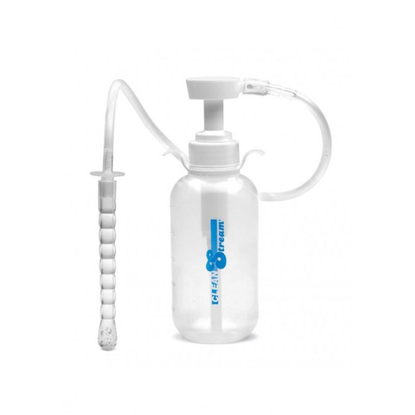 CleanStream Pump Action Enema Bottle with Nozzle Clear