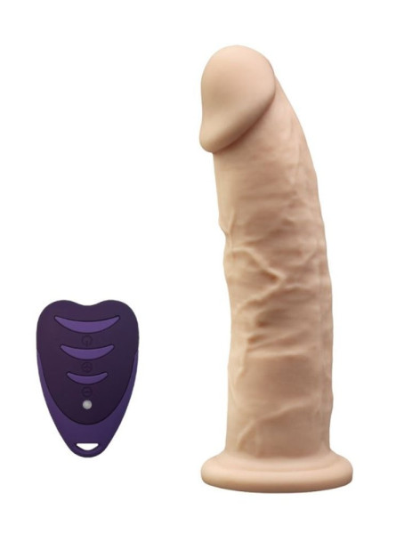 SilexD Model 2 Vibrating Premium Silicone Dual Density Dildo 7 with Remote