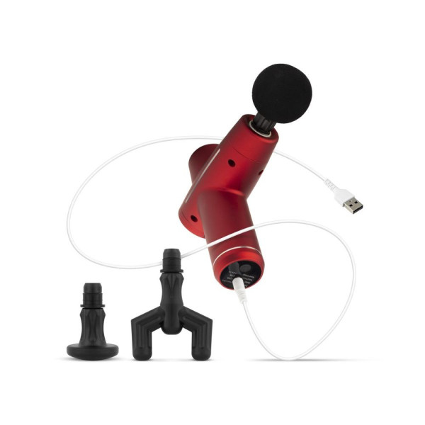 Teazers Massage Gun with 4 Heads Red